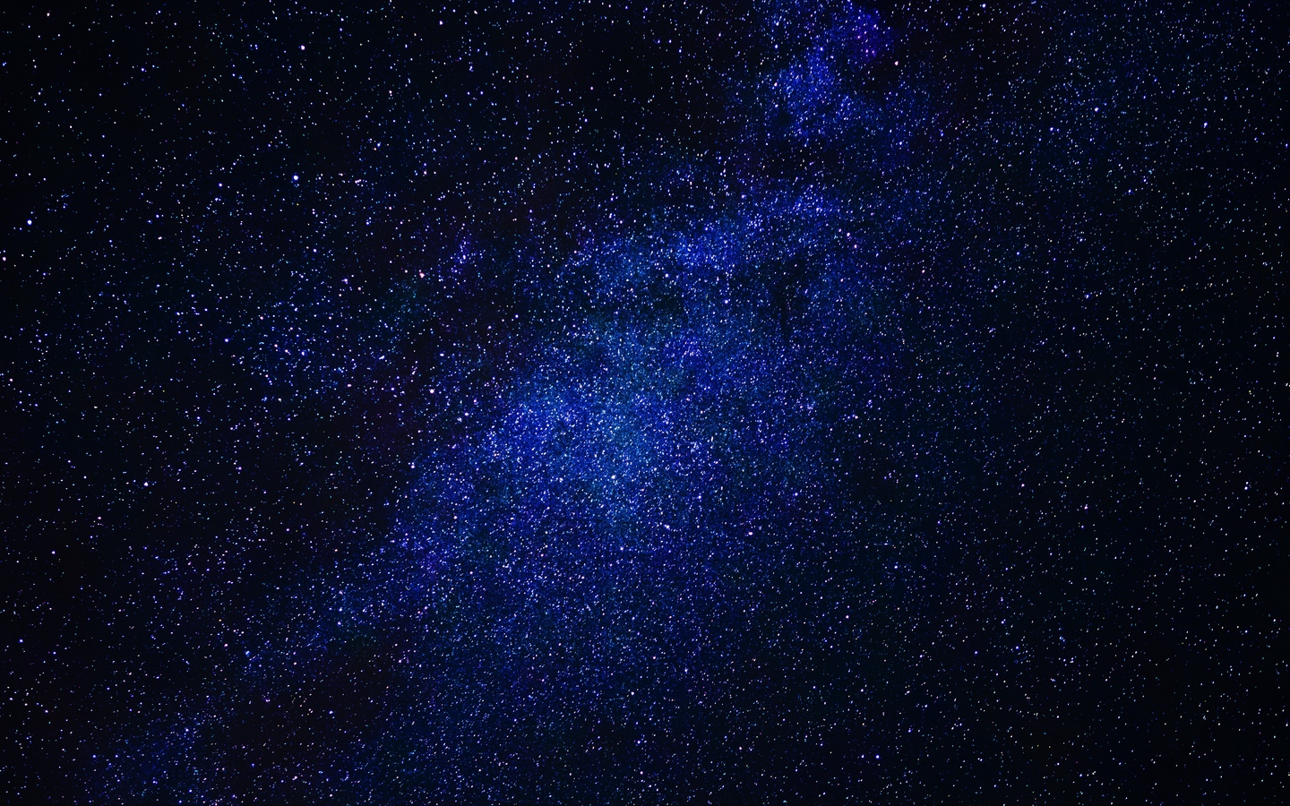 蓝色银河繁星夜空宇宙星光大屏高清1440x900桌面壁纸